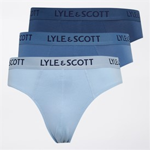 Lyle And Scott Vintage Heren Owen Drie Pack Boxershorts Blauwe Horizon/Chambray Blauw/Donker Denim