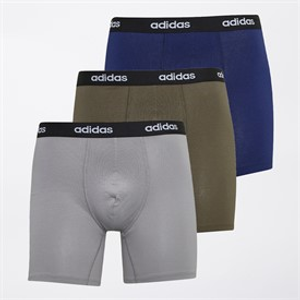 adidas Heren katoen stretch drie pak boxer briefs Navy/Grijs/Olive