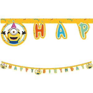 Minions Happy Birthday Die-Cut Card Banner 2m