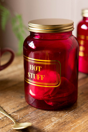 Hot Stuff Hot Pink Glass Storage Jar
