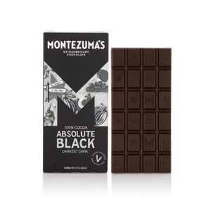 Absolute Black 100% Cocoa Dark Chocolate (Montezumas) 90g