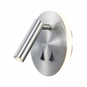 M6081 Cayman Round Wall + Reading Light 6W + 3W LED Satin Nickel