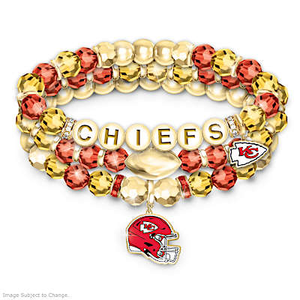 Kansas City Chiefs Beaded Bracelet Set