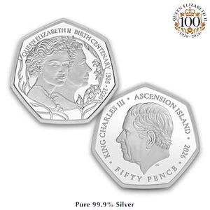 The Queen Elizabeth II Birth Centenary Silver 50p Coin