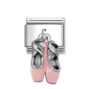 Classic Silver Ballet Shoes Pendant Charm