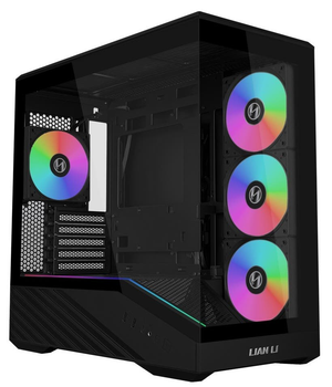 Lian Li Vector V100R Mini ARGB mATX Tower PC Case with Tempered Glass - Black - G99.V100RMIX.00