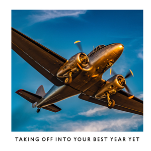 Moonpig Taking Into Your Best Year Yet Vintage Plane Birthday Card