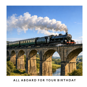 Moonpig Steam Train All Aboard For Your Birthday Card