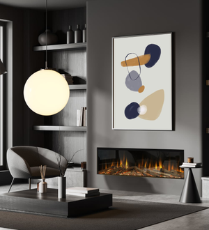 Evonic Slimline 1500 Built In Media Wall Electric Fire