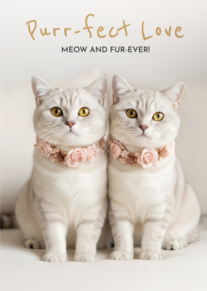 Purr-fect Love Meow And Fur-ever Card