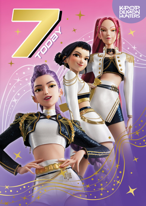 KPop Demon Hunters 7th Birthday Card