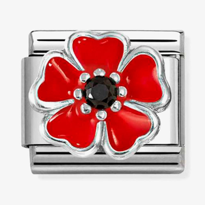 Nomination Classic SIMBOLS Red Poppy Flower Charm 330321/19