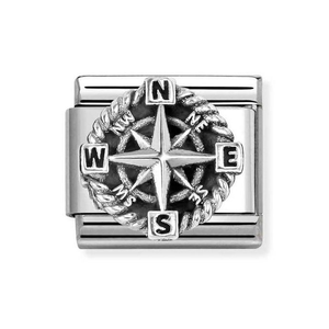 Classic Silver Compass Charm