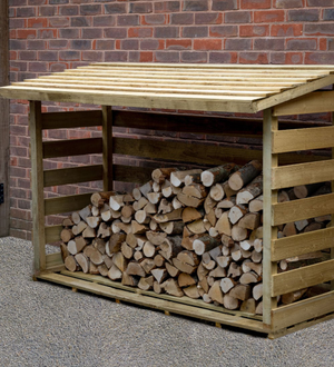 Forest Garden Large Pent Log Store