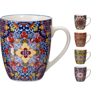 Asia Patterned Porcelain Mug 350ml – Vibrant Assorted Designs for Everyday Enjoyment