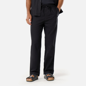 Linen Blend Pant | Black
