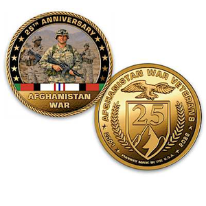 Afghanistan War 25th Anniversary Challenge Coin Collection