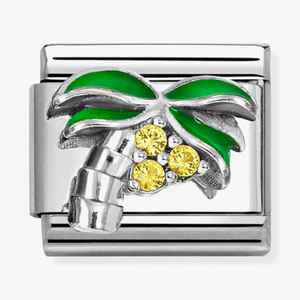 Nomination Classic Yellow Cubic Zirconia Palm Tree Charm 330328/22