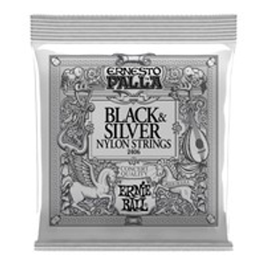 Ernie Ball 2406 Ernesto Palla Nylon Black & Silver Set, 28-48