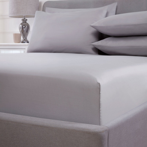 Cool Comfort Grey Cotton Lyocell Deep Fitted Sheet