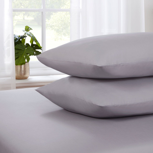 Cool Comfort Grey Cotton Lyocell Housewife Pillowcases (Pair)