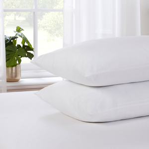 Cool Comfort White Cotton Lyocell Housewife Pillowcases (Pair)