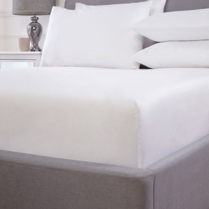 Cool Comfort White Cotton Lyocell Deep Fitted Sheet
