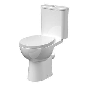 Nuie Fay Rimless Comfort Height Close Coupled Toilet with Push Button Cistern - Soft Close Seat