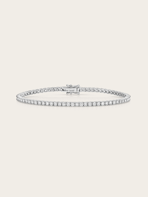 Deia Lab Diamond Sterling Silver Claw Tennis Bracelet