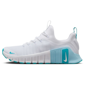 Womens FREE METCON 6 Casual Shoes (White/Dusty Cactus/Glacier Blue)