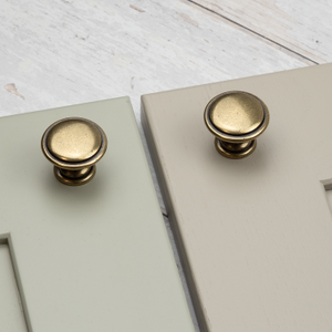 Antique Brass Round, Rustic Cabinet Knob