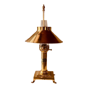 Vintage Orient Express Table Lamp - Brass Railroad Inspired Design, c.1980