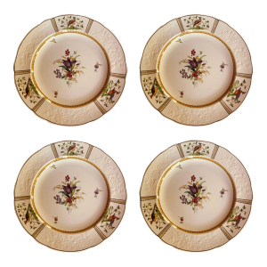 Exceptional Copeland Spode Peacock & Garden Dinner Plates, c.1900