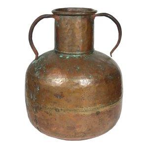Large French Gourd Shaped Copper Umbrella Stand / Vessel