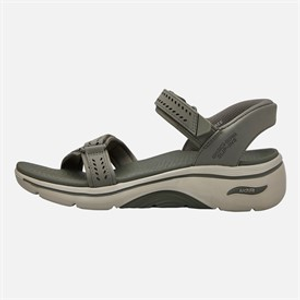 SKECHERS Womens Go Walk Arch Fit 2.0 Candace Sandals Olive