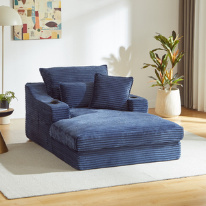 Hazel Oversized Cinema Sofa in a Box - Navy