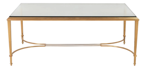 Maison Jansen Style Neoclassical Bronze Glass Cocktail Table