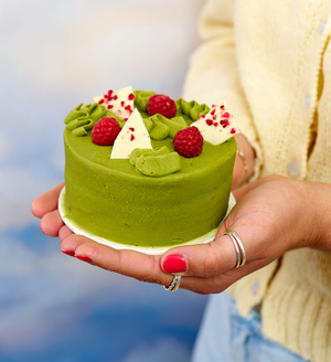 Matcha and Raspberry Bento Cake
