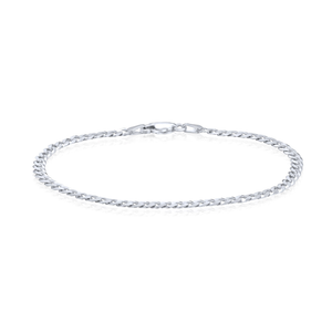 Sterling Silver Solid 3.5mm Curb Bracelet