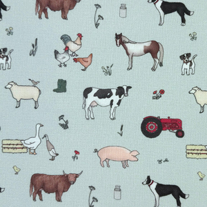 Emma Lawrence Farmyard Friends Fabric Egg Shell