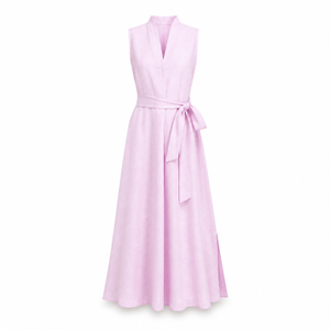 Fabi Linen Long Dress - Pink (L)