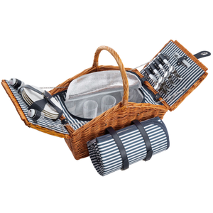 Cestino da picnic Usedom per 4 persone, con scomparto refrigerante e accessori