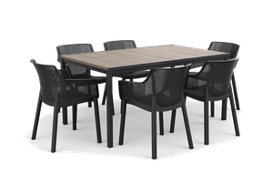 Signature Porto 160cm Table + Elisa Dining Chair, Set of 6 -
