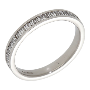 Pre-Owned Platinum Baguette Cut Diamond Half Eternity Ring