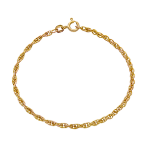 Pre-Owned 9ct Yellow Gold 7" P.O.W Twist Link Bracelet