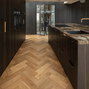 Sample of Stanford Oak Herringbone