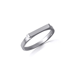 .925 Sterling Silver Bar Ring