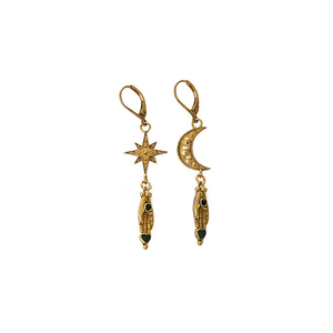 Boucles d'oreilles Sacha Étoile / Lune - LA2L