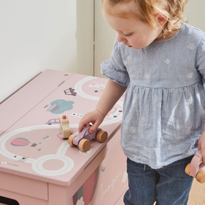 Personalised Pink Wooden Stacking Vehicles FSC®