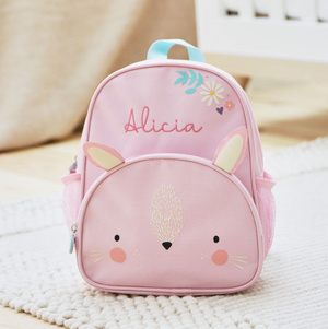 Personalised Pink Bunny Mini Backpack